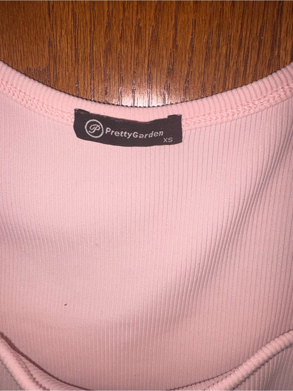 Pink Ribbed Square Neck Tank Top - Picture 2 of 3